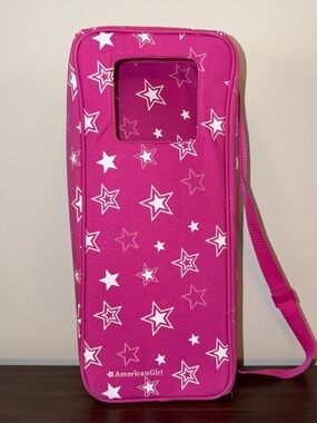 AMERICAN GIRL Doll Carrier Pink Star Travel Tote Accessory Carrying Case Retired